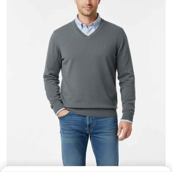 Club Room Other - Club Room Men's Blue-Green Grey V-Neck Cashmere Sweater